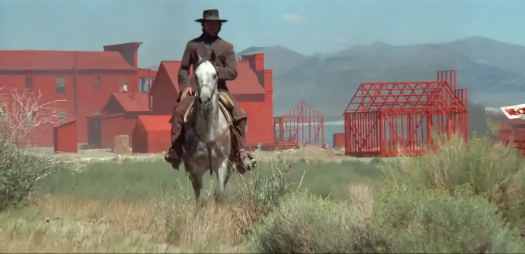 High Plains Drifter, Larsen On Film