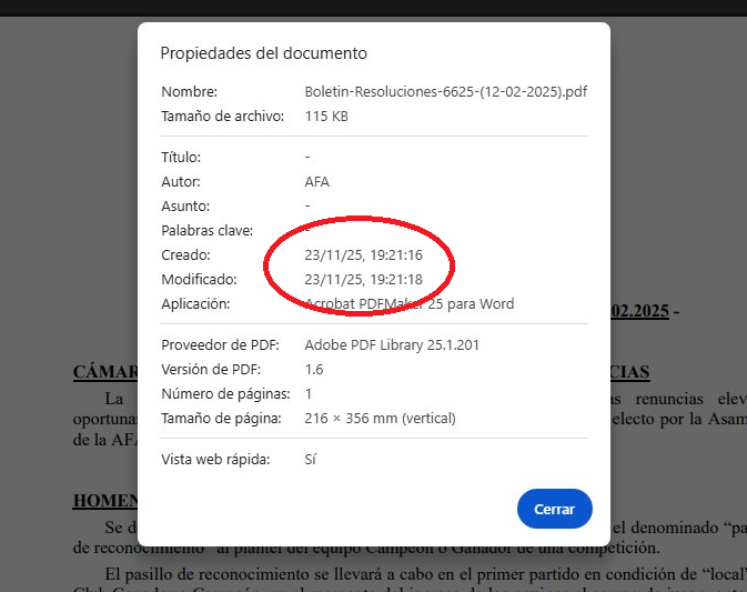 Metadatos del boletín